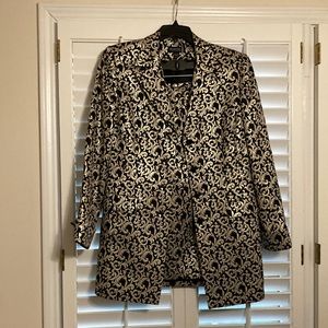 Vintage John Meyer Collection Metallic Silver & Black Women’s Suit Size 10